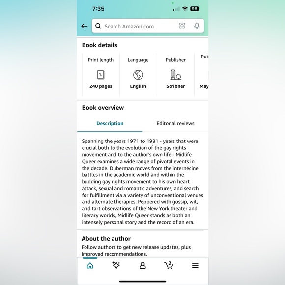 Rare first edition excellent condition title midlife, queer autobiography - Picture 4 of 7